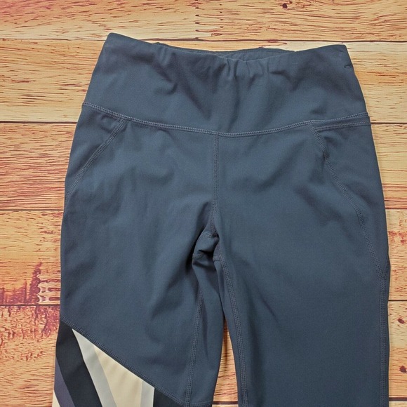 CC - Sweaty Betty The Power Leggings 7/8 Pants Womens XS Union Jack Blue Stretch - Picture 2 of 7